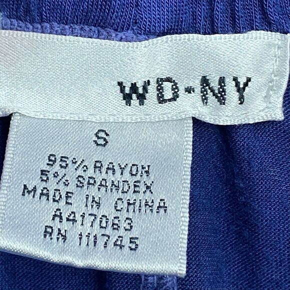 Wdny Blue Printed Asymmetrical Maxi Skirt Small - Picture 8 of 8